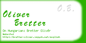 oliver bretter business card